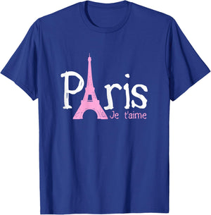 Paris Je T'aime - Eiffel Tower French France Souvenir T-Shirt - T-Shirt | Royal