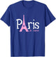 Paris Je T'aime - Eiffel Tower French France Souvenir T-Shirt - T-Shirt | Royal