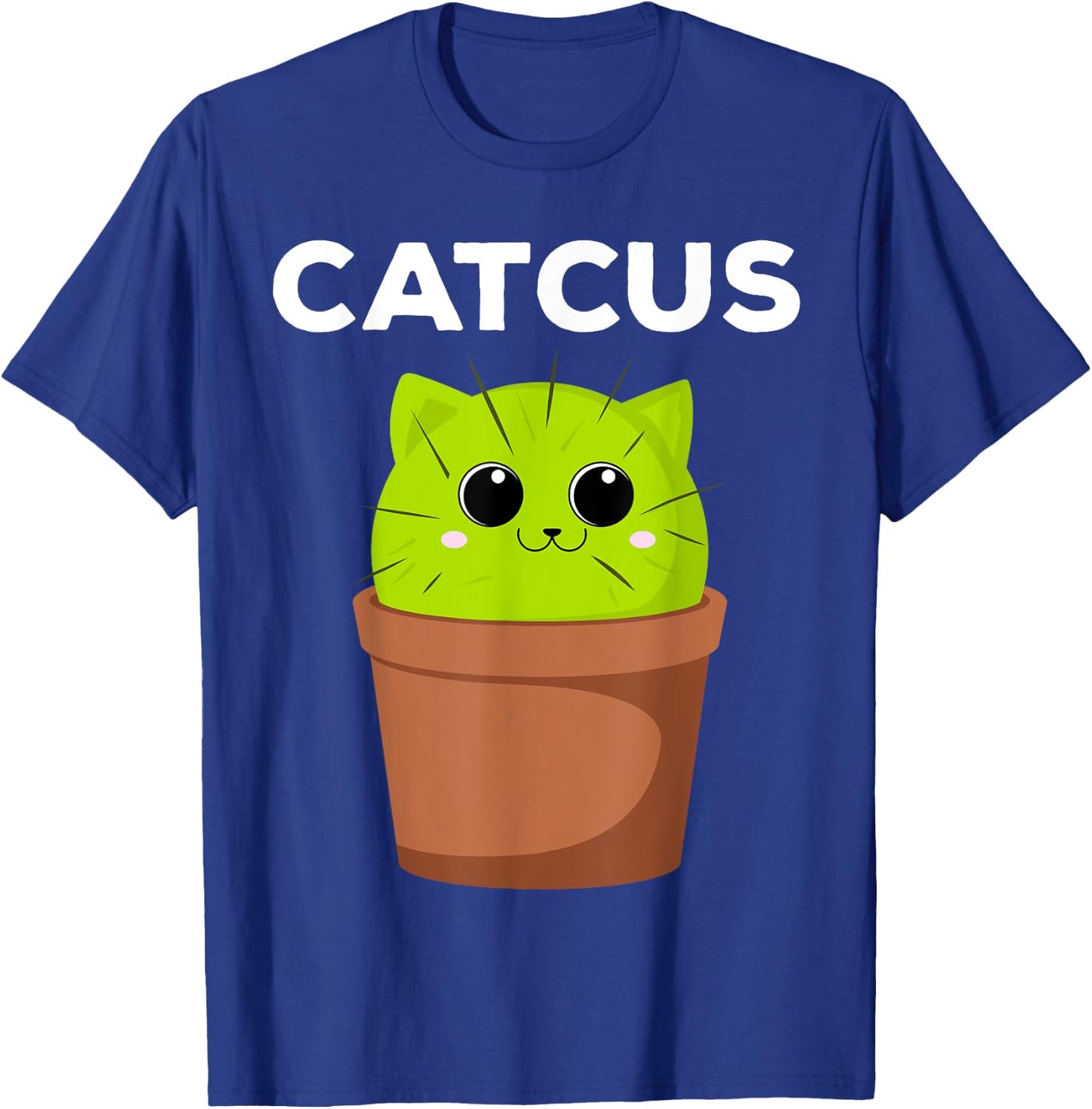 Catcus Funny Cat Pun Gift Cat Moms Cactus T-Shirt - T-Shirt | Royal