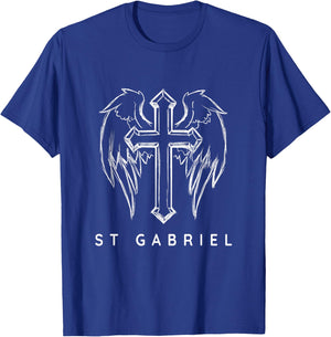 St Gabriel Archangel Traditional Christians Catholic Prayer T-Shirt - T-Shirt | Royal