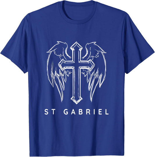 St Gabriel Archangel Traditional Christians Catholic Prayer T-Shirt - T-Shirt | Royal