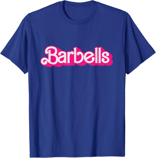 Barbells Pink Retro Gym Workout Classic Girl Gear T-Shirt - T-Shirt | Royal