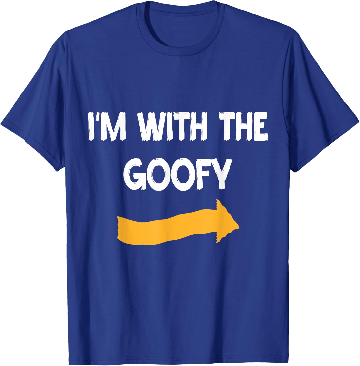 I'm With Goofy Halloween Costume Funny Couples Matching T-Shirt - T-Shirt | Royal