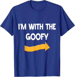 I'm With Goofy Halloween Costume Funny Couples Matching T-Shirt - T-Shirt | Royal