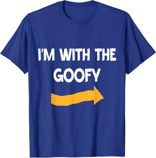 I'm With Goofy Halloween Costume Funny Couples Matching T-Shirt - T-Shirt | Royal