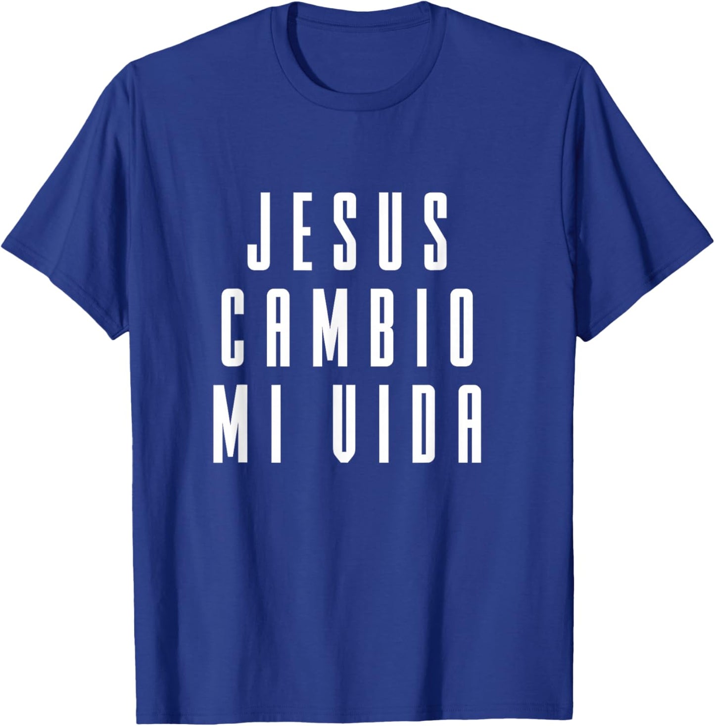Jesus Cambio Mi Vida Spanish Christian T-Shirt - T-Shirt | Royal
