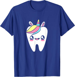 Tooth Fairy Squad Dental Rainbow Unicorn T-Shirt - T-Shirt | Royal