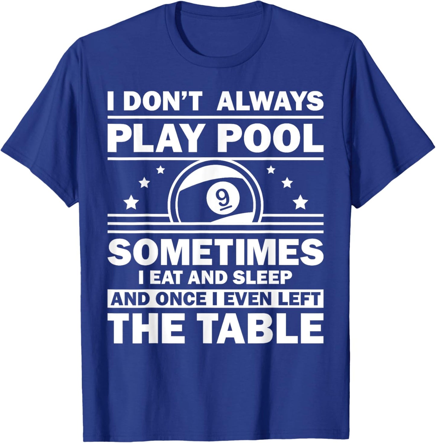 Funny Pool Design Women 8-Ball Billiard Pool Players T-Shirt - T-Shirt | Royal