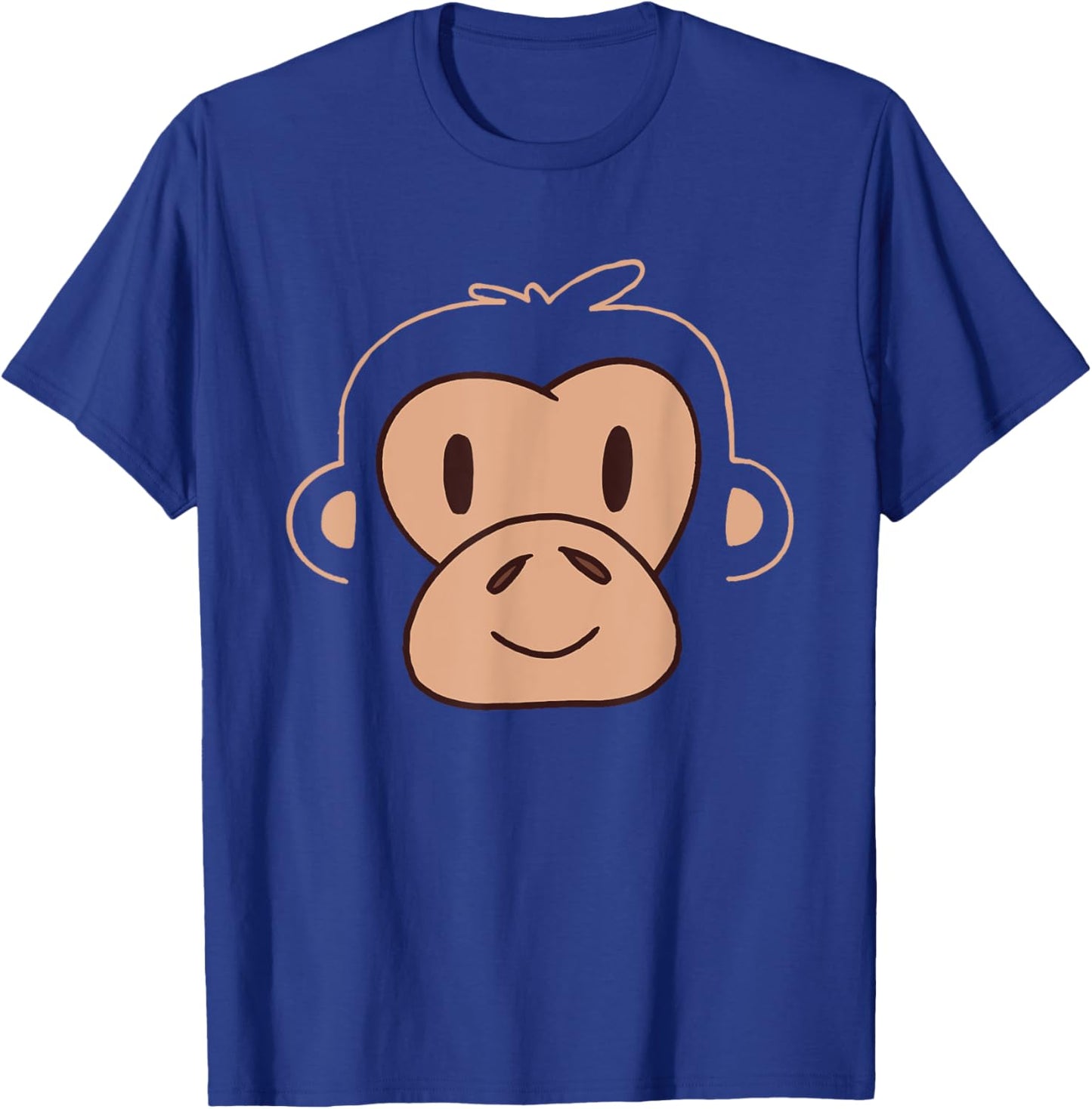 Kawaii Monkey Face T-Shirt - T-Shirt | Royal