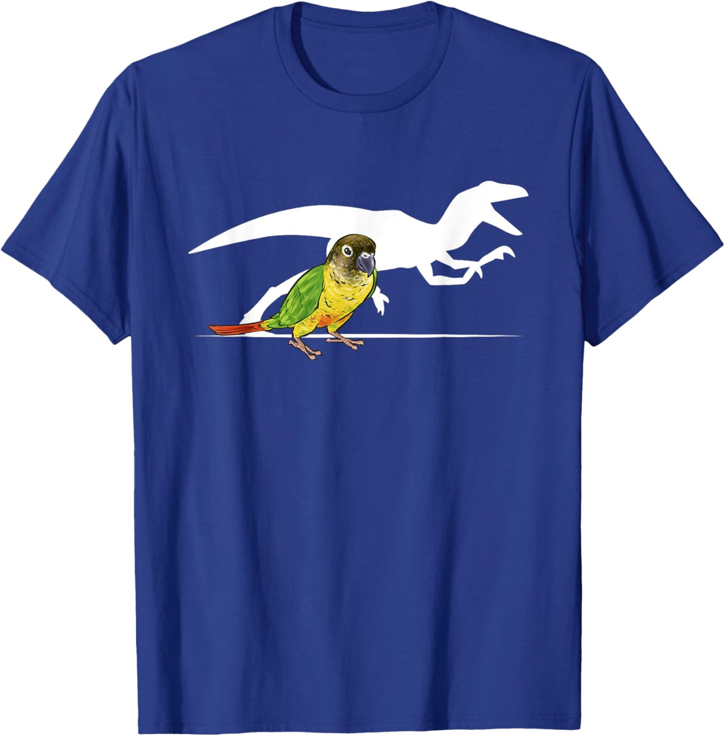 Green Cheeked Conure Raptor Dinosaur Parrot Bird Conure T-Shirt - T-Shirt | Royal