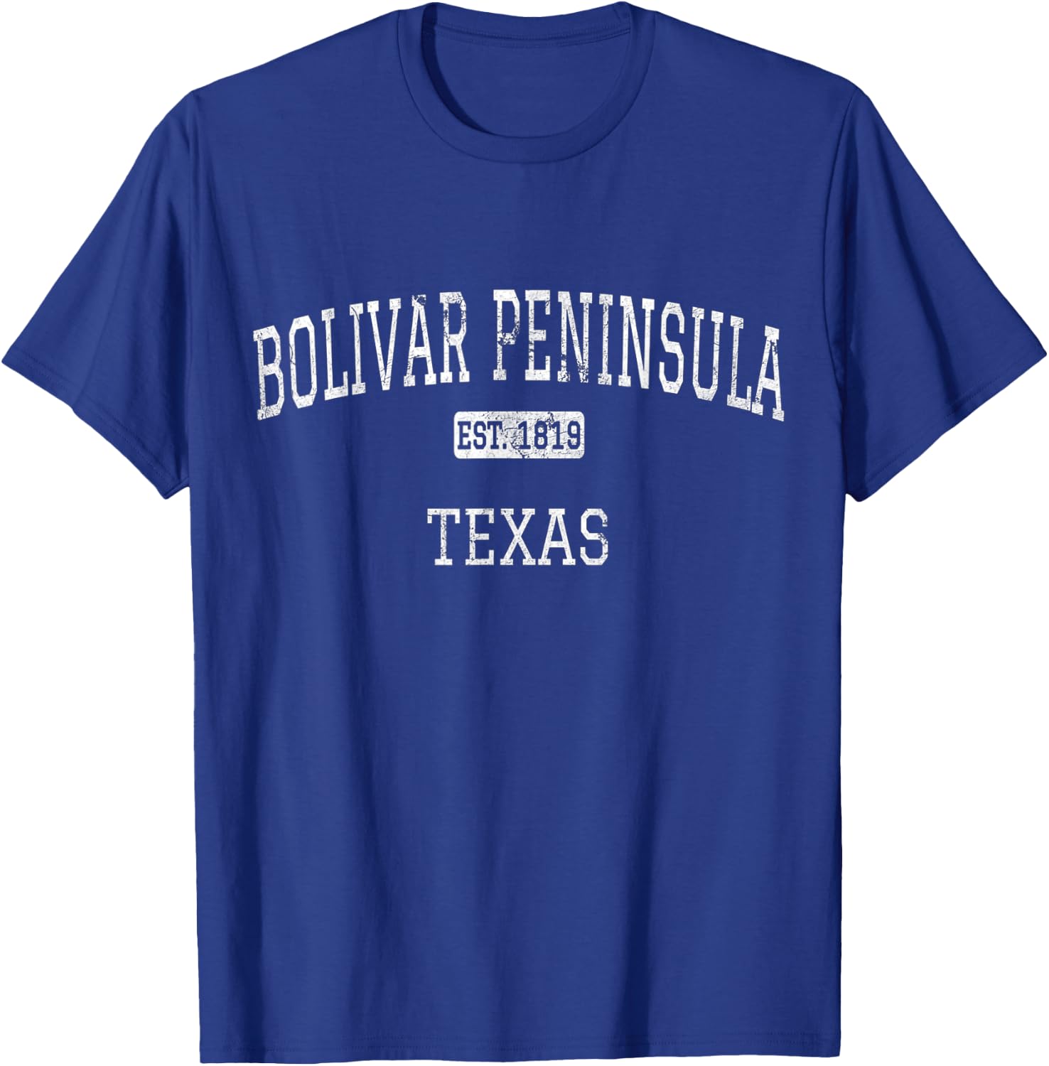 Bolivar Peninsula Texas TX Vintage T-Shirt - T-Shirt | Royal