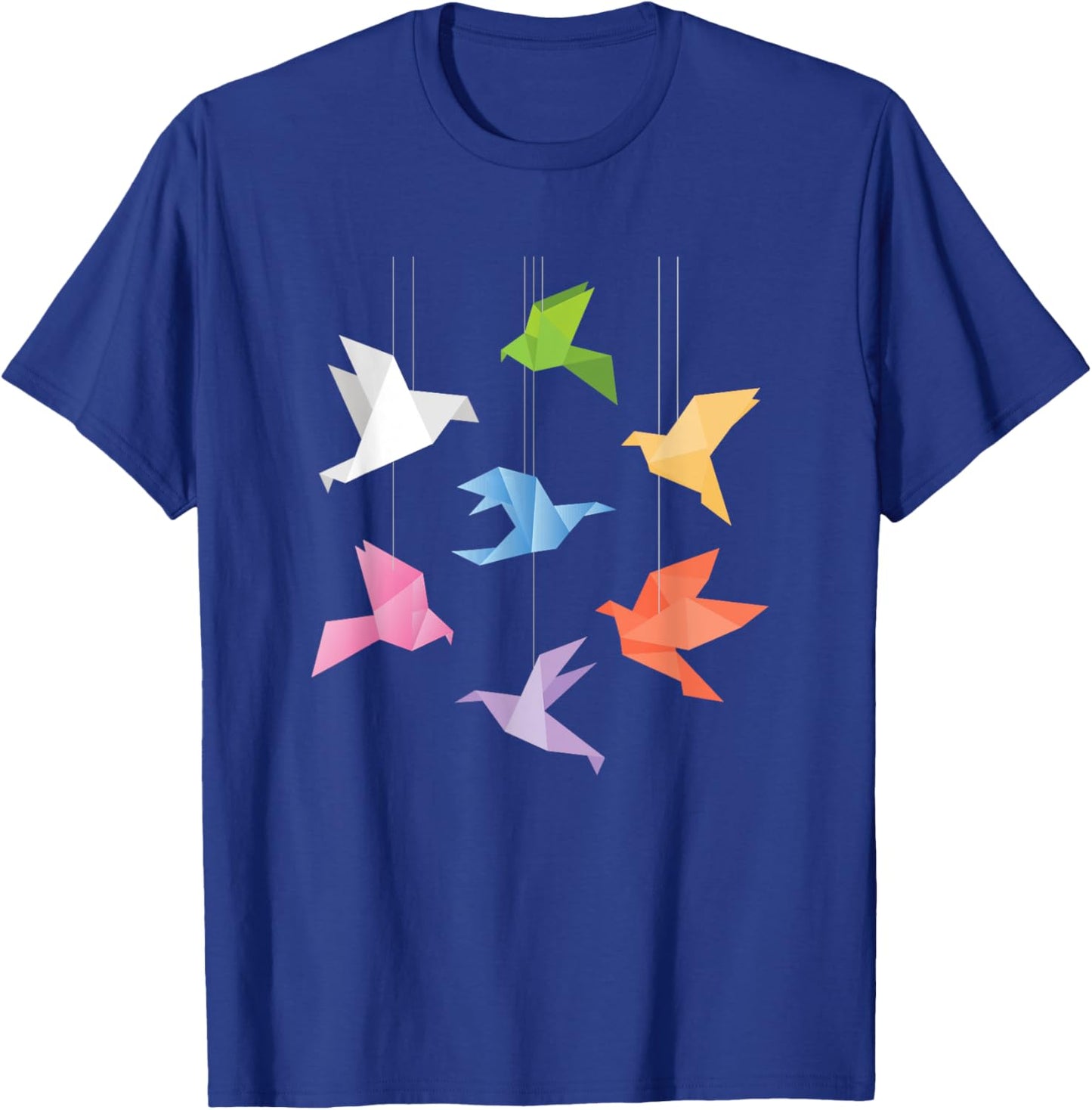 Paper Cranes - Origami Birds Origamist Paper Folding Artist T-Shirt - T-Shirt | Royal
