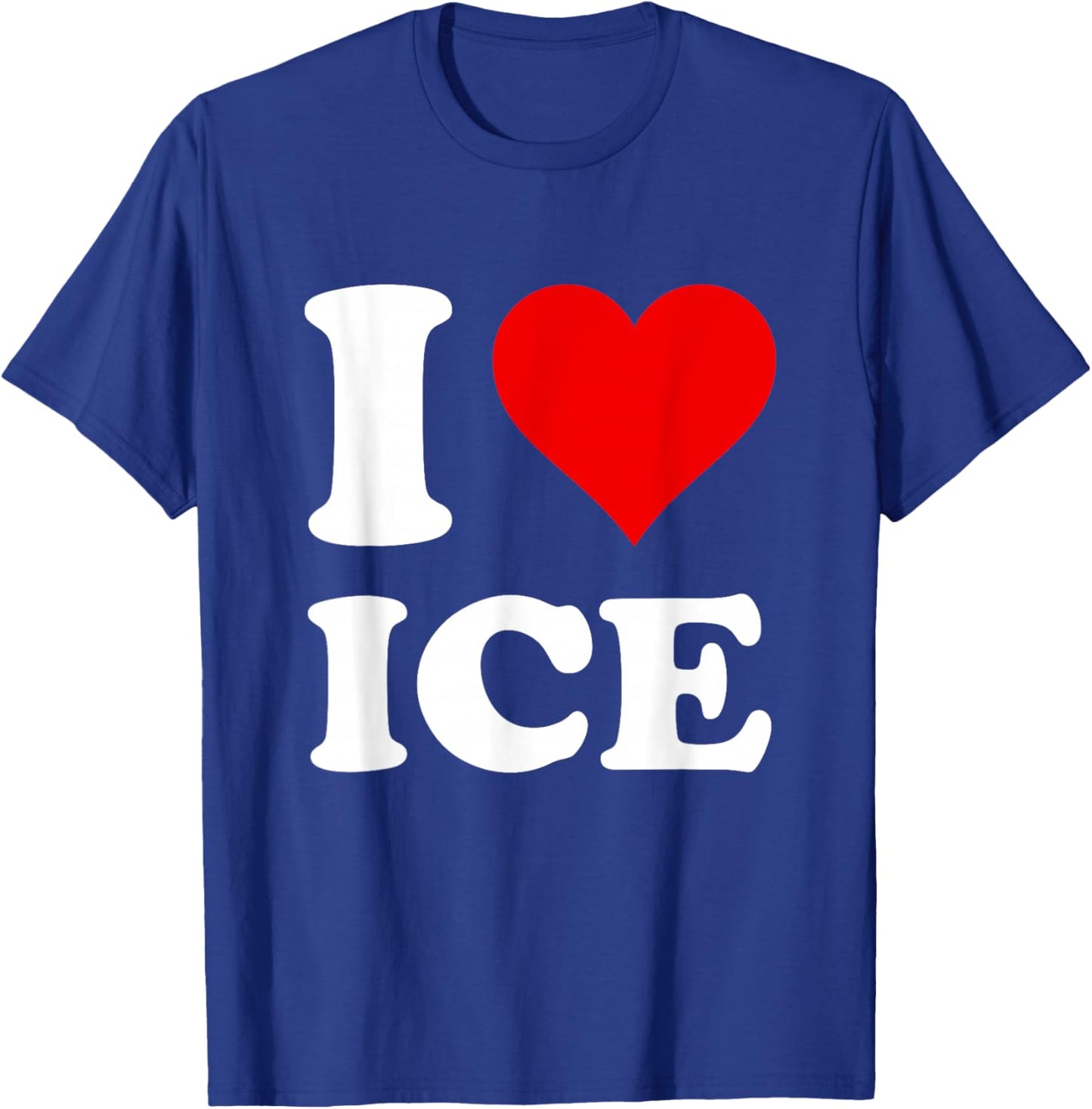 Red Heart I Love Ice T-Shirt - T-Shirt | Royal