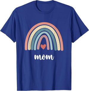 Mom Rainbow Mama Boho Rainbow Family Matching Mommy Birthday T-Shirt - T-Shirt | Royal