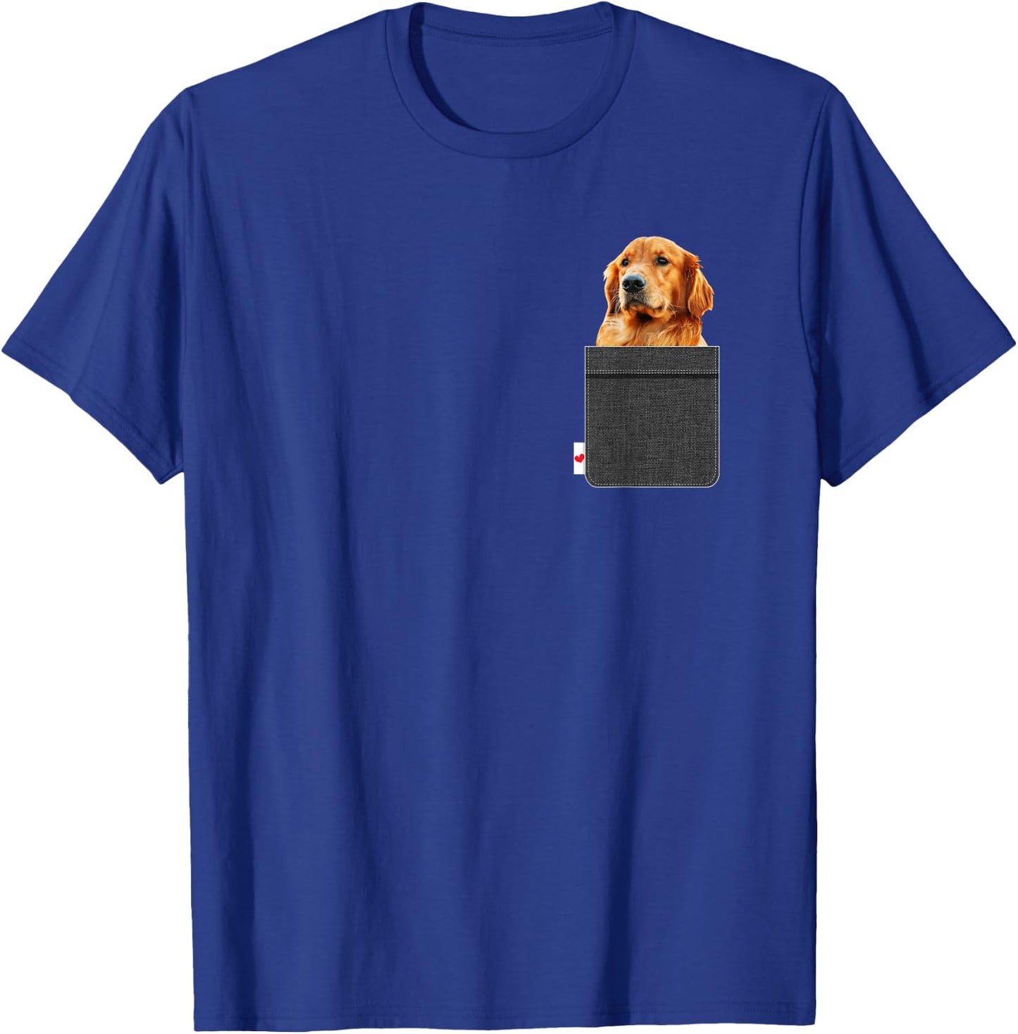 Golden Retriever in Pocket Funny Dog Lover T-Shirt - T-Shirt | Royal