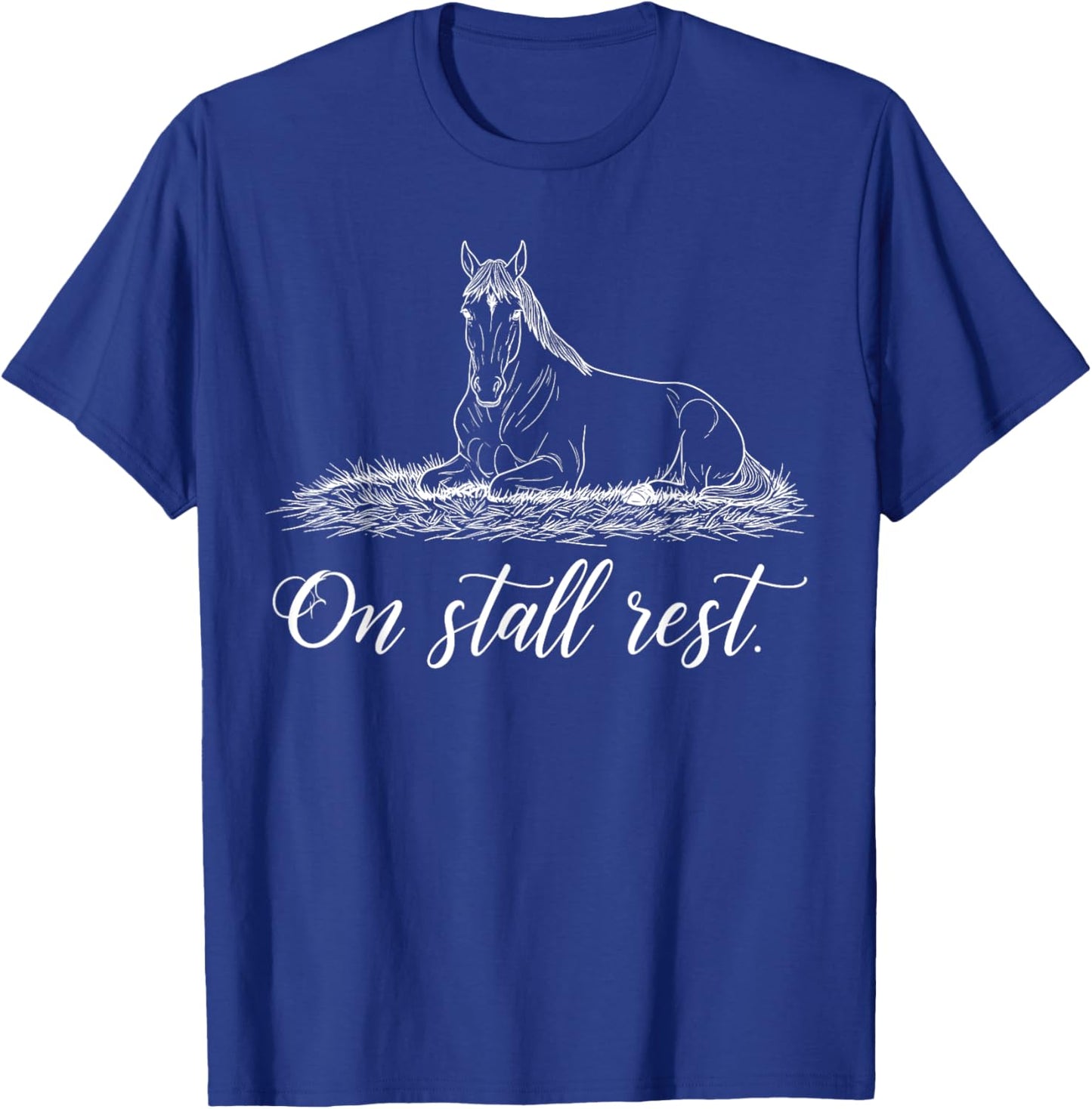 On Stall Rest Equestrian Horse Riding Rodeo Rider minimalist T-Shirt - T-Shirt | Royal