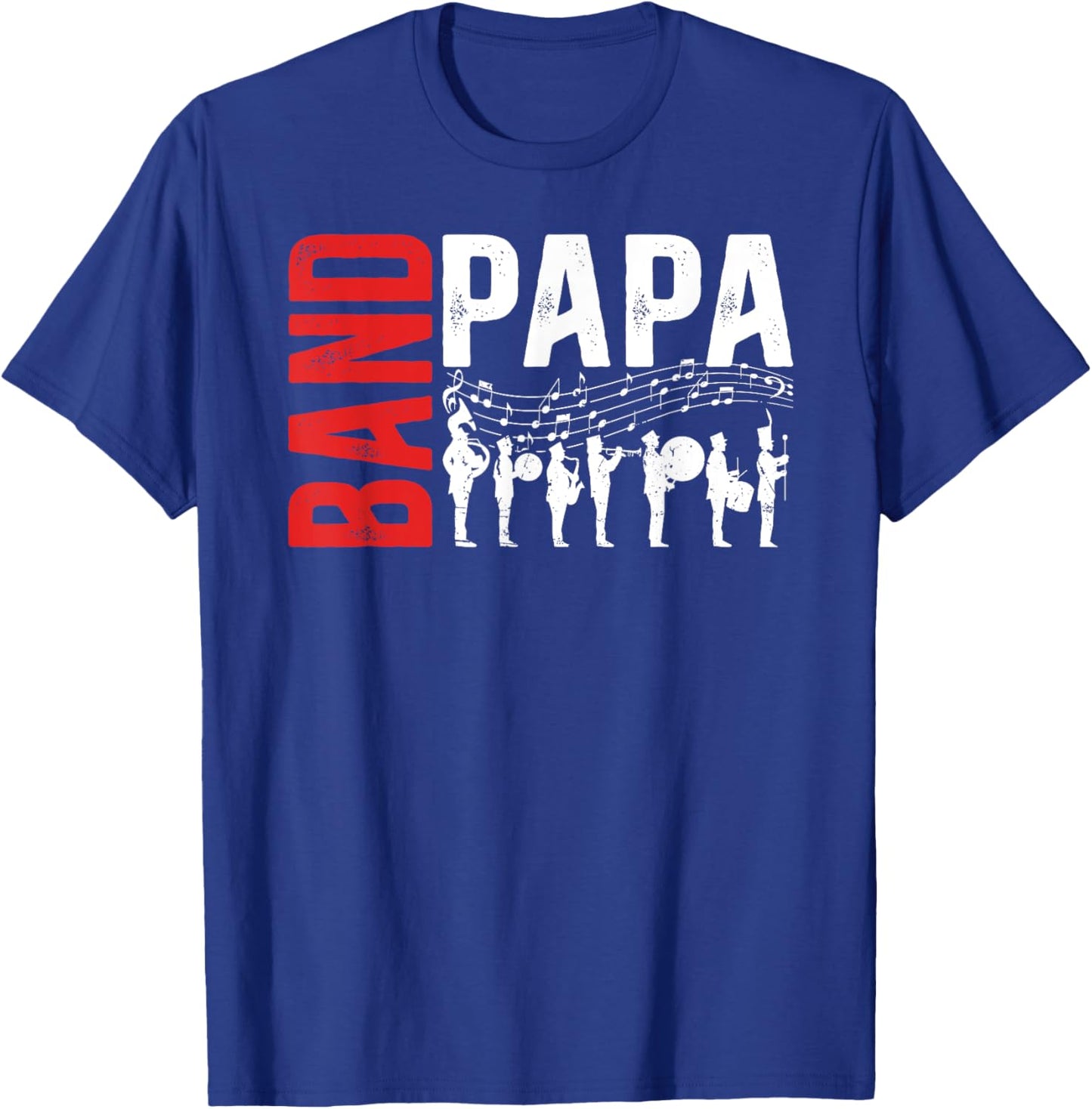Band Papa Proud Marching Band Papa Grandpa T-Shirt - T-Shirt | Royal