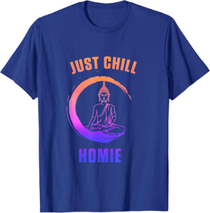 Relax Buddy Buddha Meditation Zen Yoga Gift T-Shirt - T-Shirt | Royal
