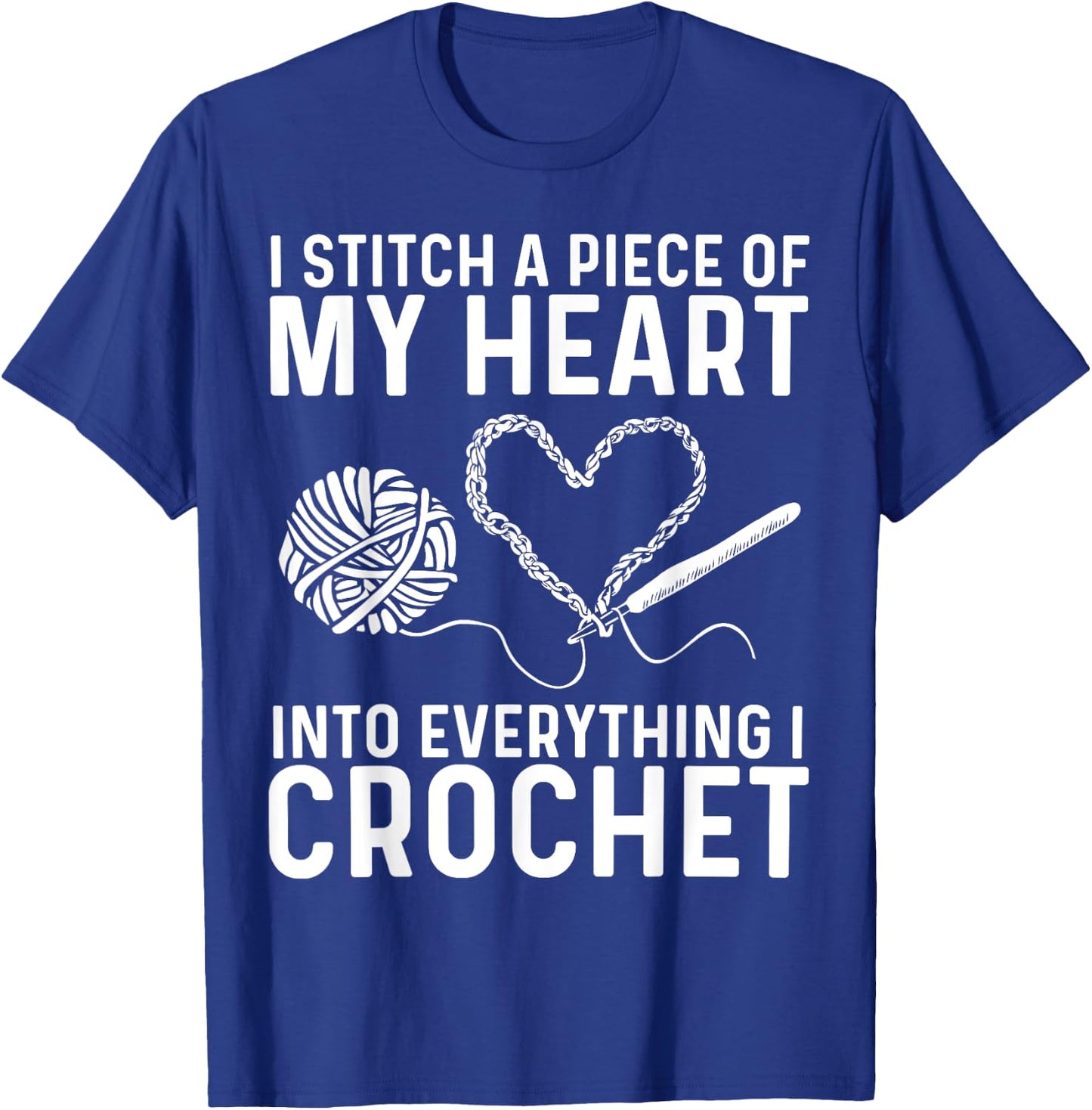 Funny Crochet Design Women Crocheting Crochet Lover T-Shirt - T-Shirt | Royal