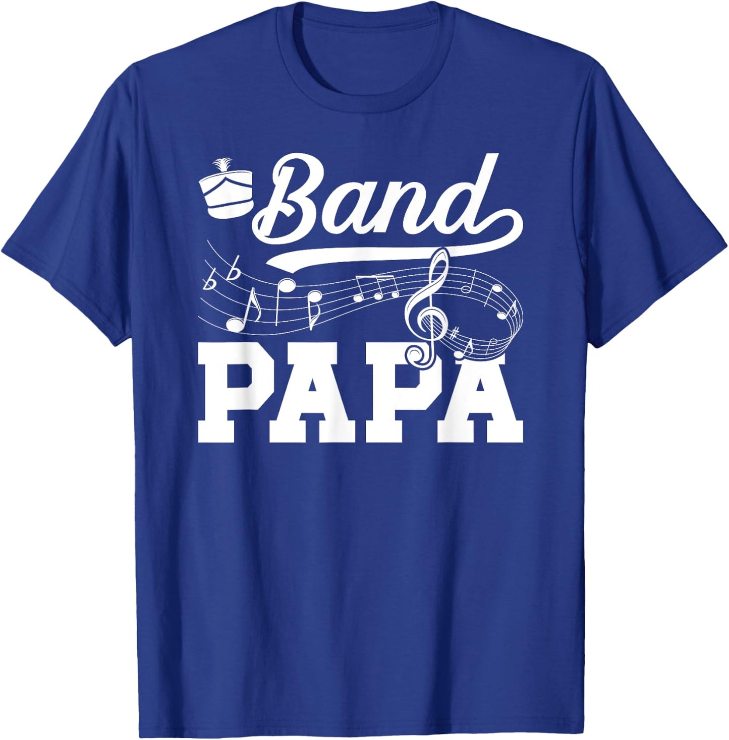 Band Papa Proud Marching Band Papa Grandpa T-Shirt - T-Shirt | Royal