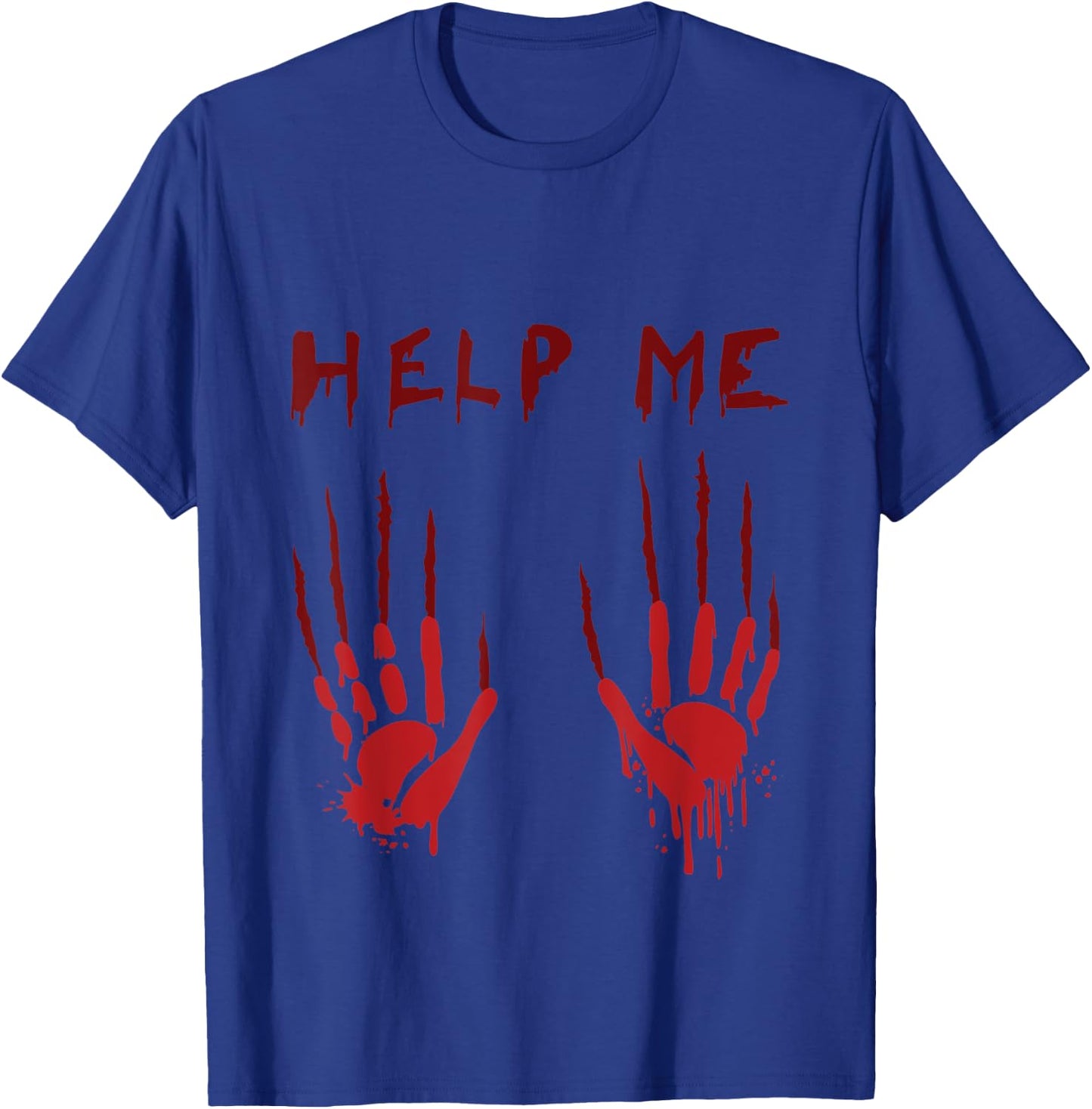 Help Me Halloween Bloody Creepy Horror Movie T-Shirt - T-Shirt | Royal