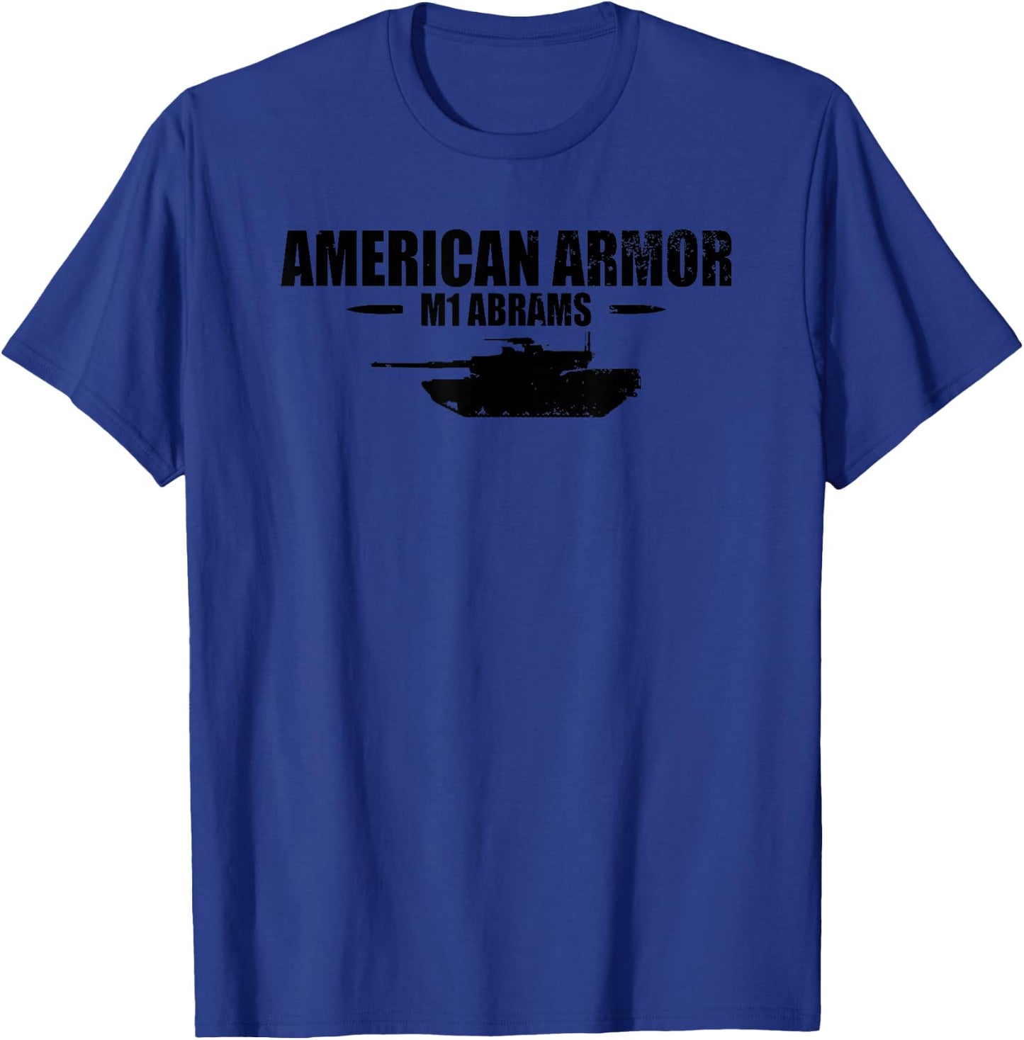 American Armor M1 Abrams Tank (distressed) T-Shirt - T-Shirt | Royal