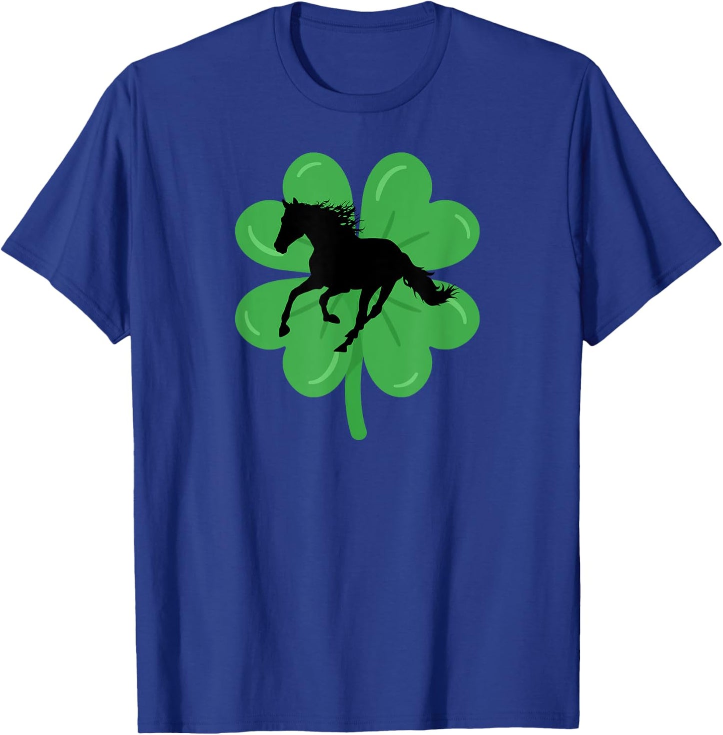 St Patricks Day Horse Lover Equestrian Rider Women Teen Girl T-Shirt - T-Shirt | Royal