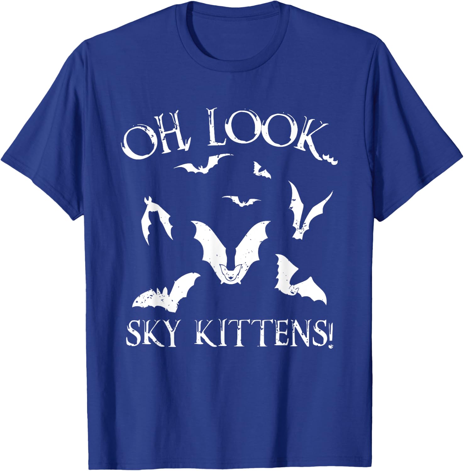Funny Bat Lover Gift Women Cool Sky Kittens Horror Small T-Shirt - T-Shirt | Royal