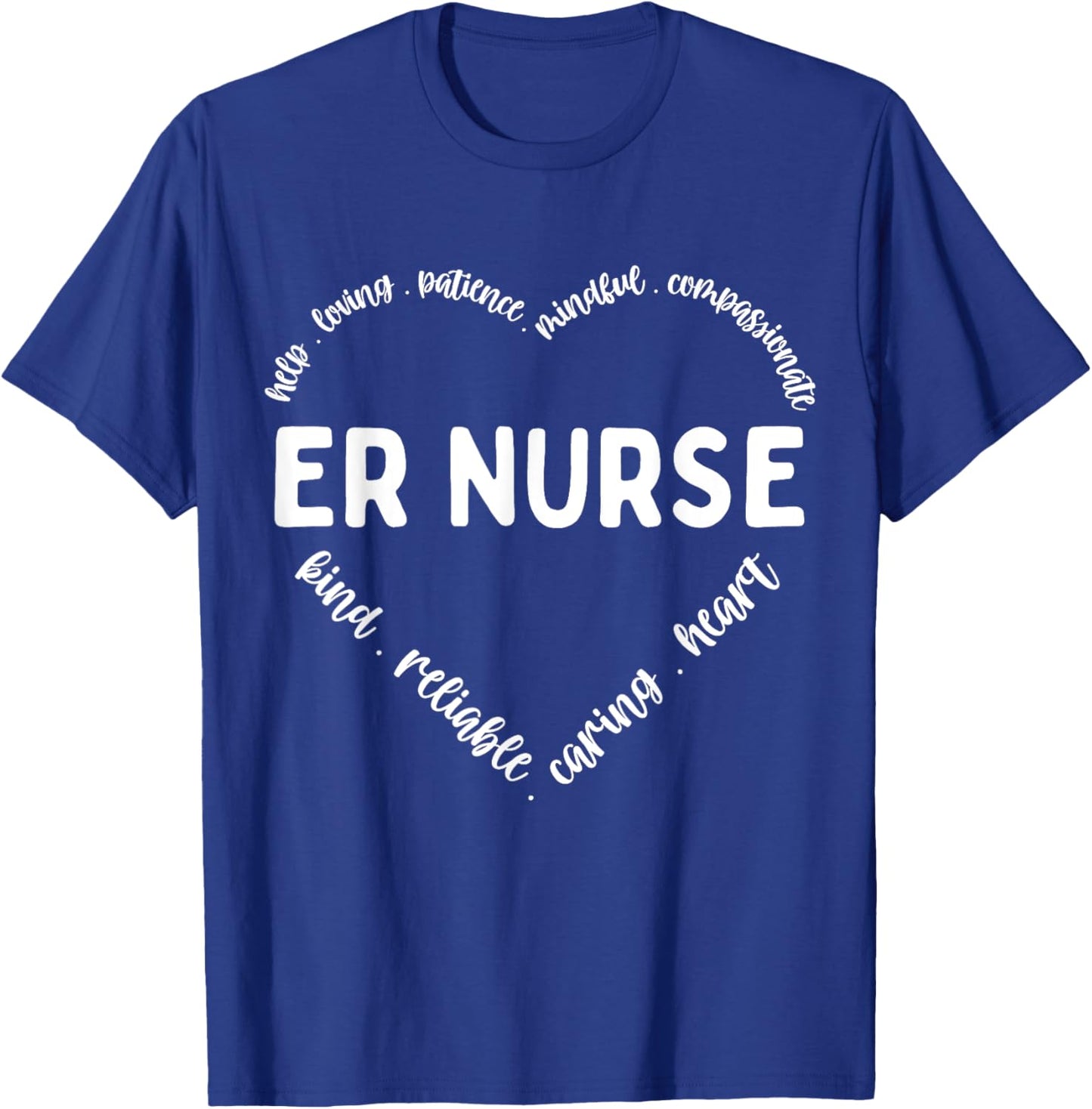 Emergency Room Nurse Essentials ER Tch ER Nurse Badge T-Shirt - T-Shirt | Royal