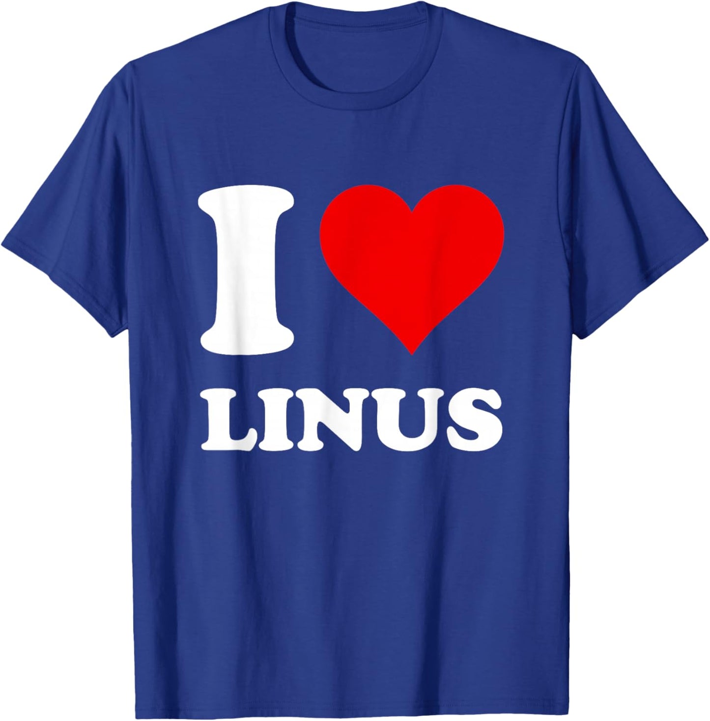 Red Heart I Love Linus T-Shirt - T-Shirt | Royal