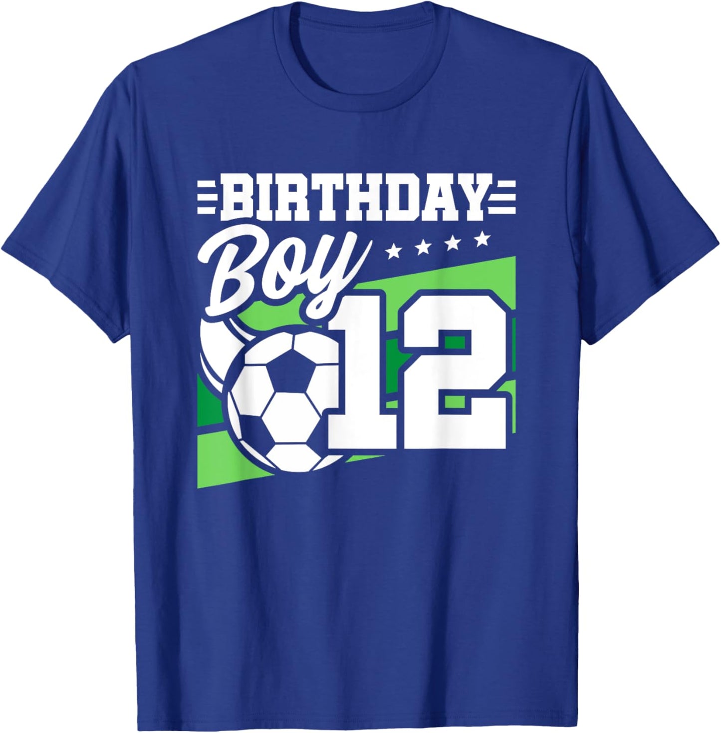 Soccer Birthday Party - 12 Year Old Boy - 12th Birthday T-Shirt - T-Shirt | Royal