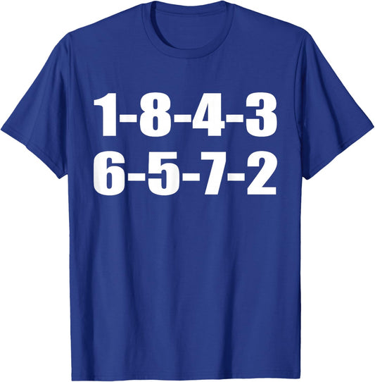 1-8-4-3-6-5-7-2 Firing Order Small Block Engine V8 Big Block T-Shirt - T-Shirt | Royal