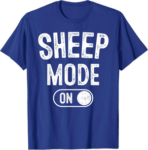 Sheep Mode On Costume Funny Farmer Gift Animal Lover T-Shirt - T-Shirt | Royal