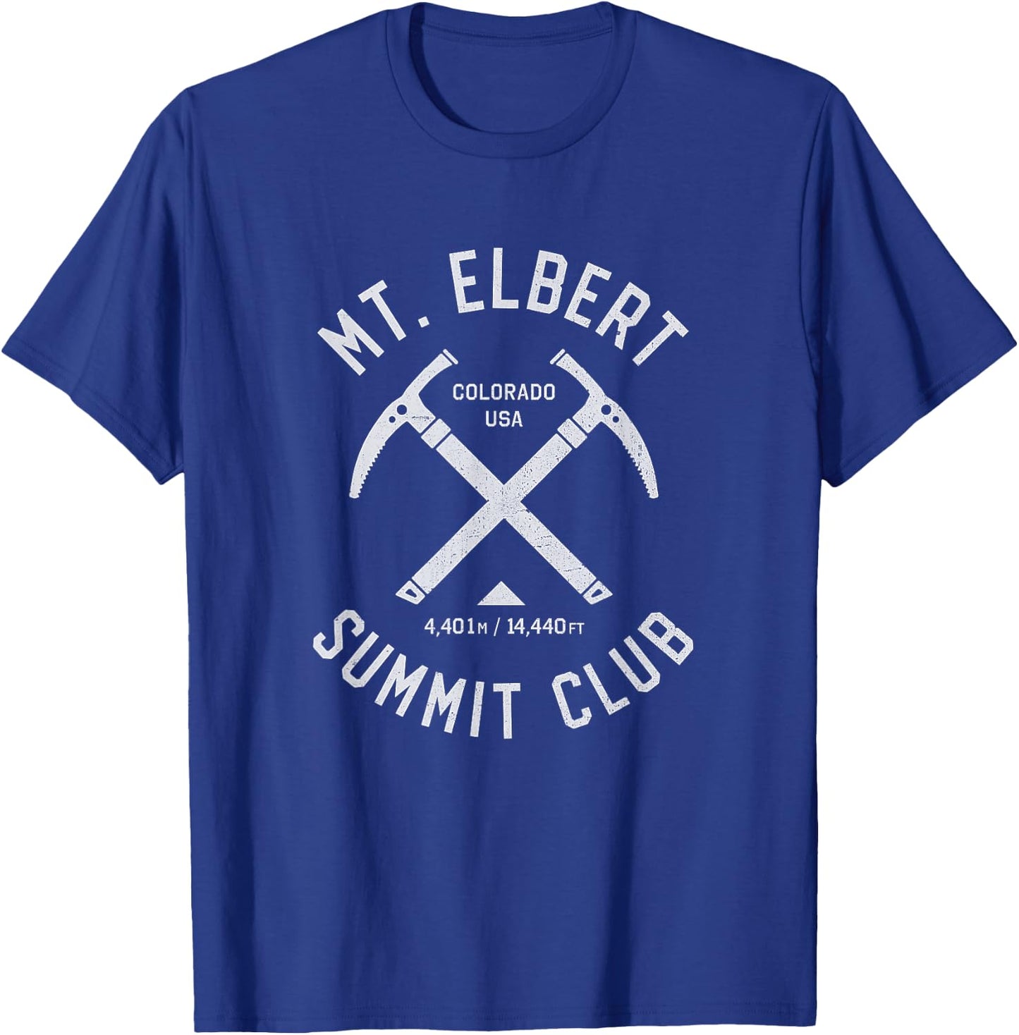 Mount Elbert Summit Club | I climbed Mt Elbert USA T-Shirt - T-Shirt | Royal