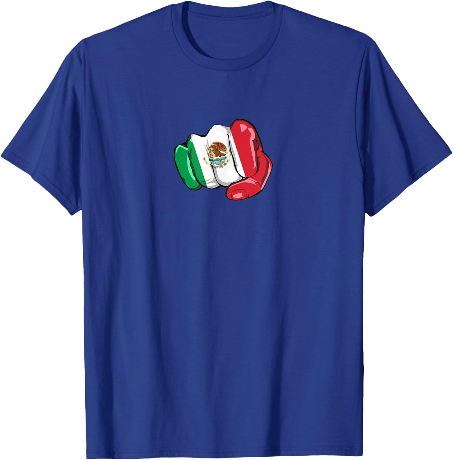 Mexican flag Respect Universal Language Hand Fist Gift T-Shirt - T-Shirt | Royal