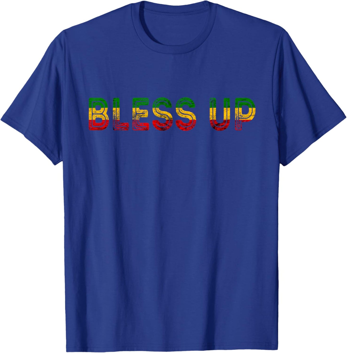 Rasta Reggae Bless Up Reggae Music Lover Rastafarian Jamaica T-Shirt - T-Shirt | Royal