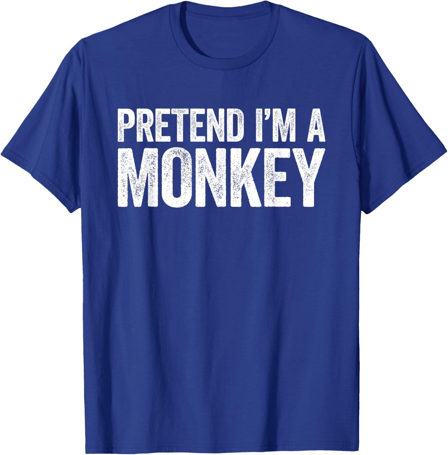 Pretend I'm A Monkey Shirt Adult Kid Matching Monkey Costume T-Shirt - T-Shirt | Royal