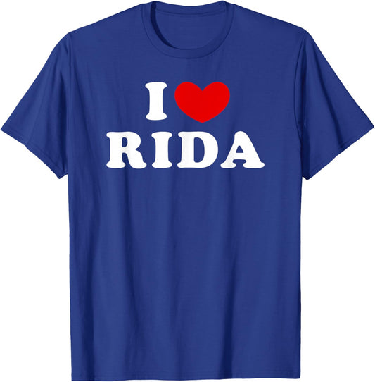 I Love Rida, I Heart Rida T-Shirt - T-Shirt | Royal