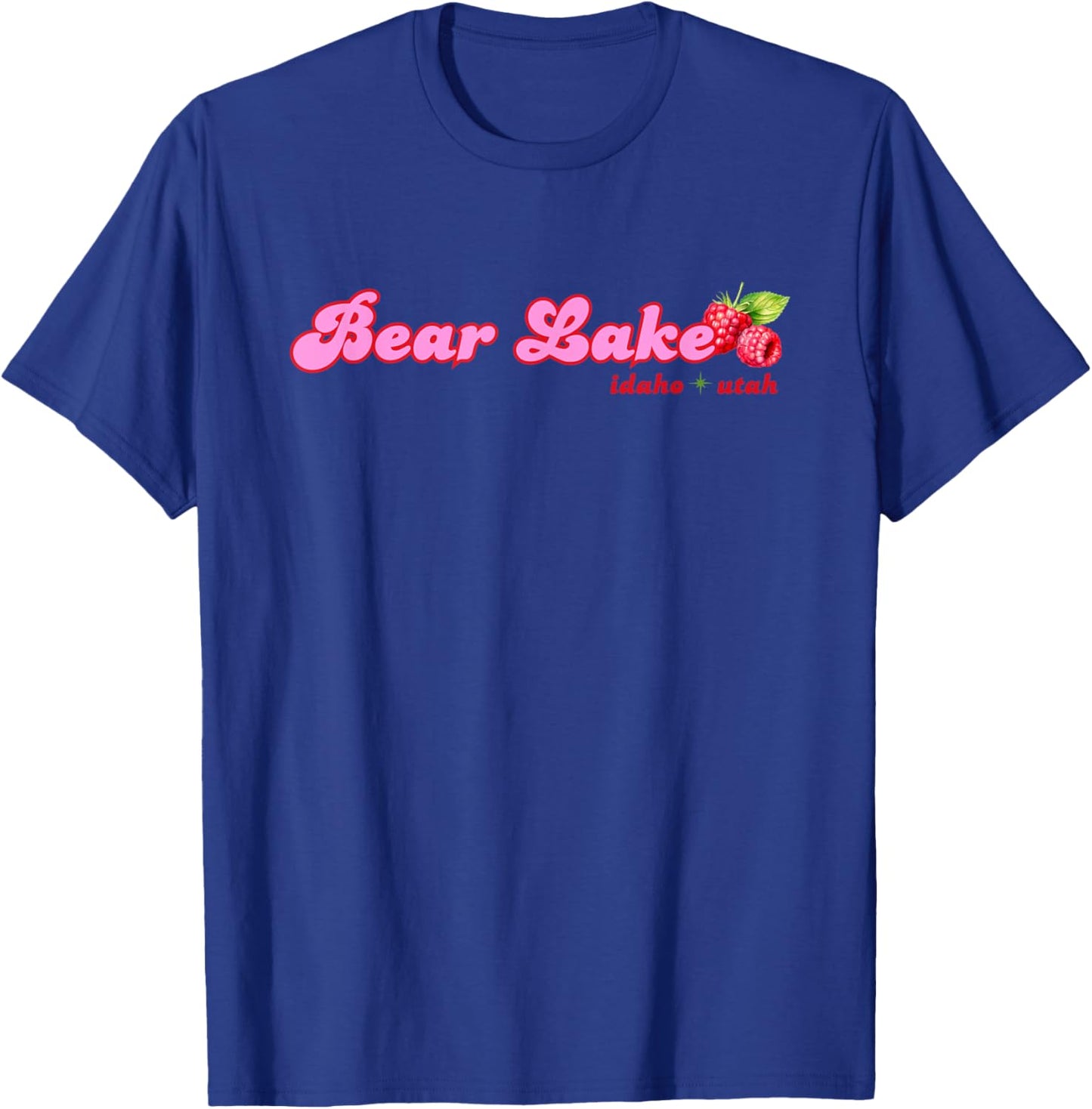 Bear Lake Utah Idaho Raspberries T-Shirt - T-Shirt | Royal
