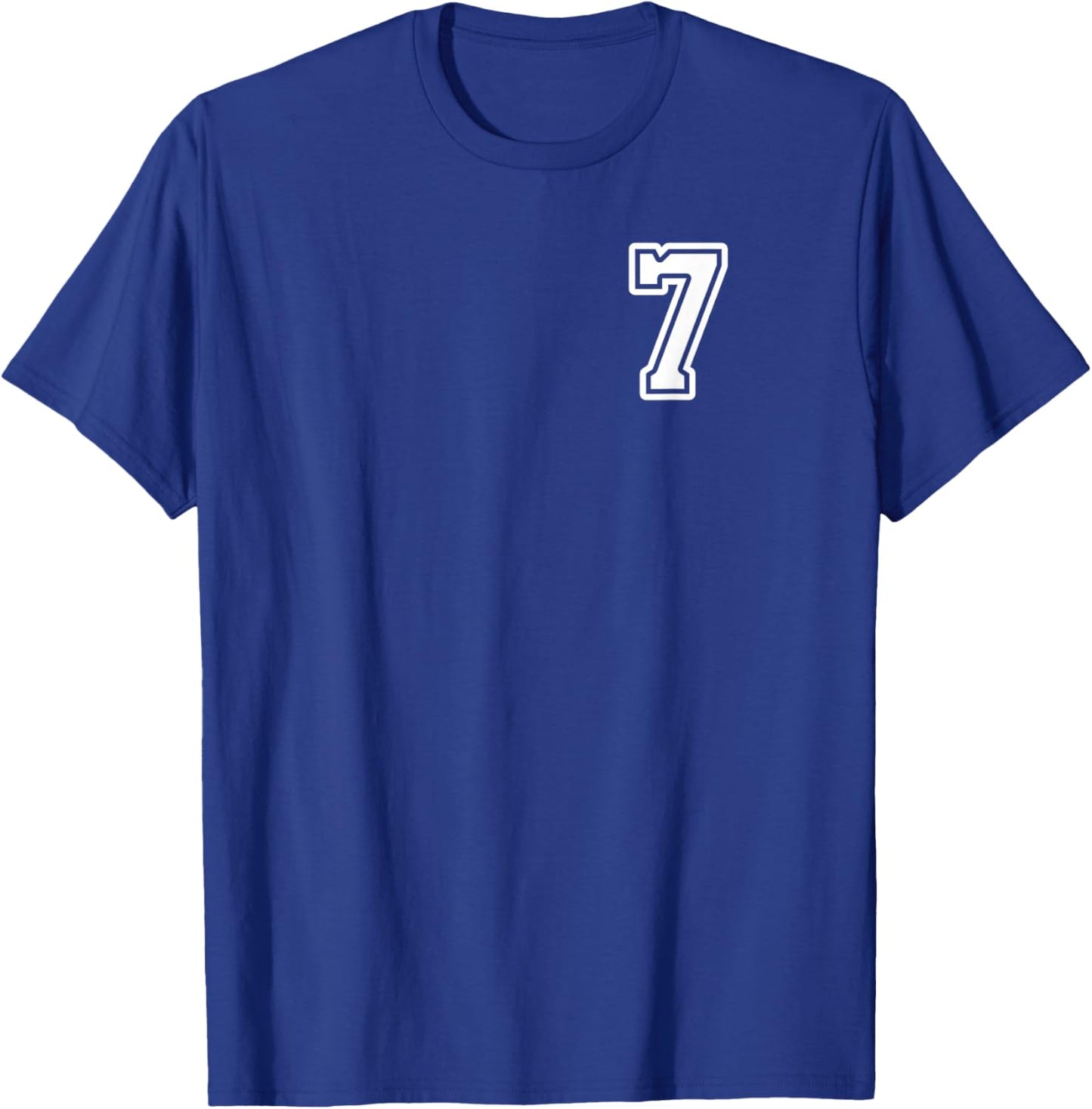 Number 7 Shirt #7 Player Sports Team Men Women Kids T-Shirt - T-Shirt | Royal