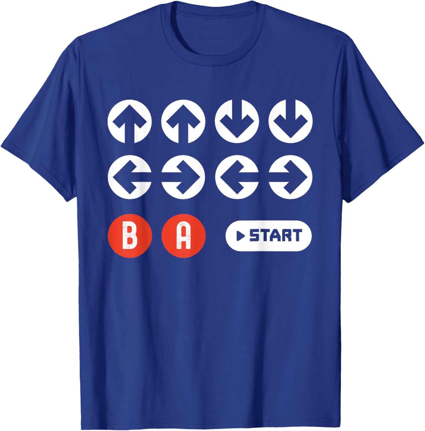 Up Up Down Left Right B A Start Cheat Code Funny Video Game T-Shirt - T-Shirt | Royal