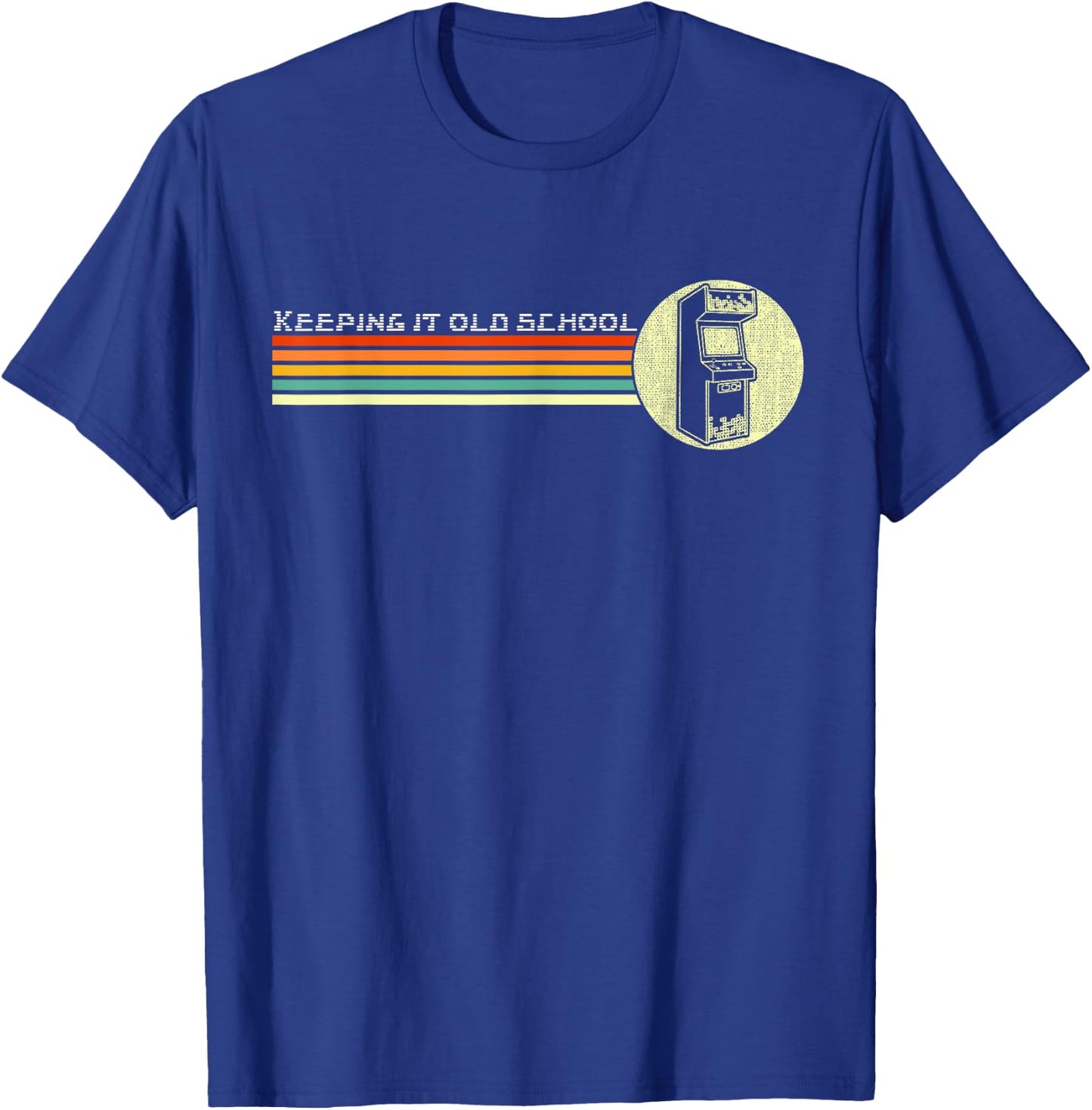 80s Video Game Vintage Retro Arcade Old School T-Shirt - T-Shirt | Royal
