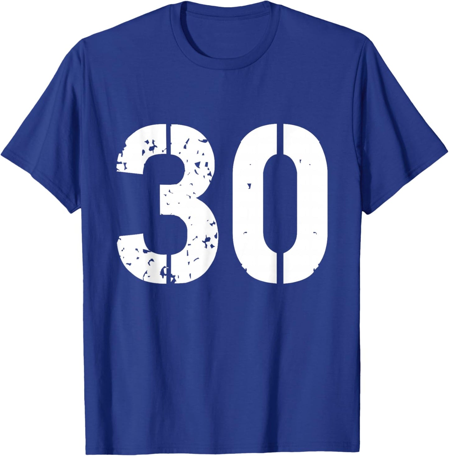 Uniform Numbered Jersey Designs for Sports Fans - -Adults & Kids - Black - Small - Short Sleeve - - Number 30 Varsity Team - 30th Birthday & 30 Years Old T-Shirt - T-Shirt | Royal