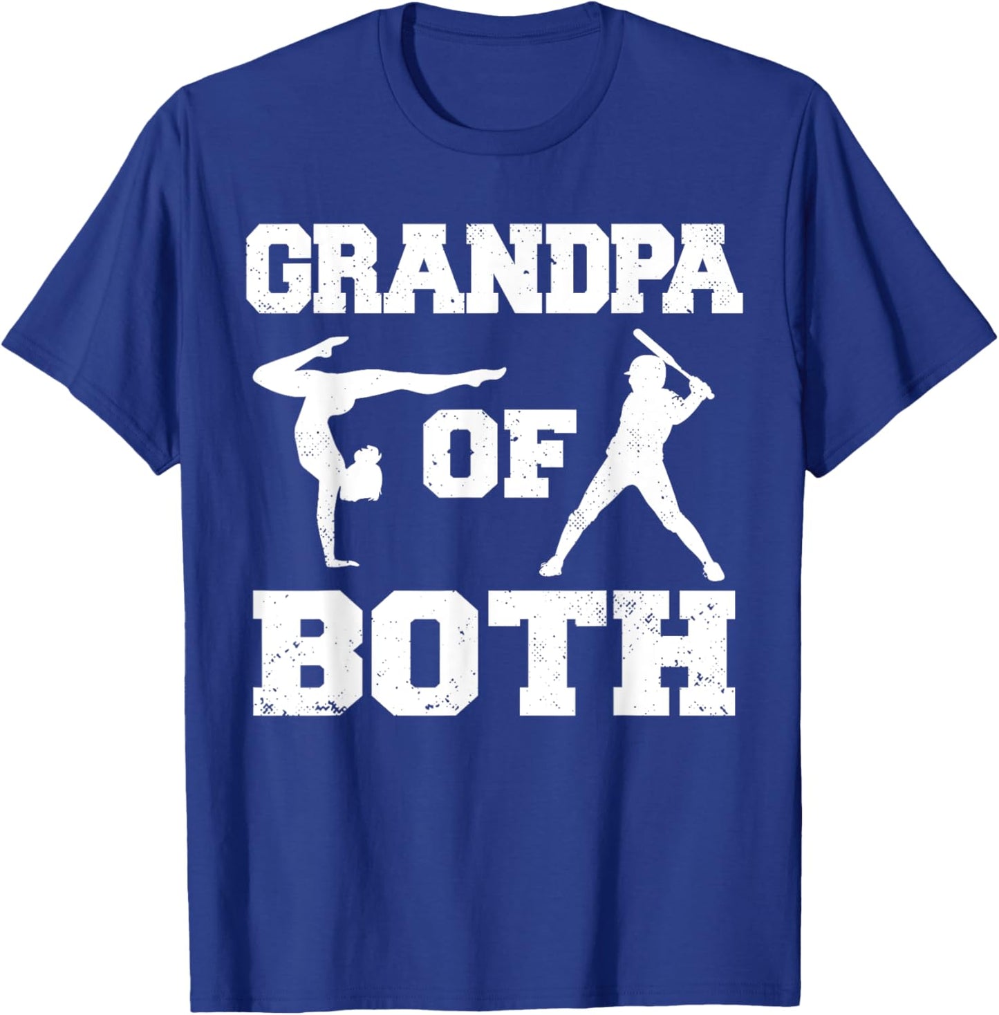 Grandpa Of Both Funny Baseball and Gymnastics Grandpa T-Shirt - T-Shirt | Royal