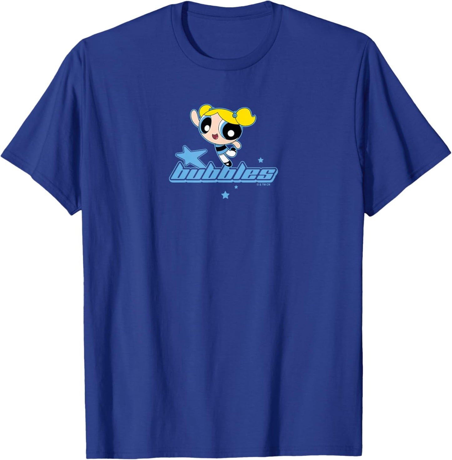 The Powerpuff Girls Bubbles Retro Stars Logo T-Shirt - T-Shirt | Royal