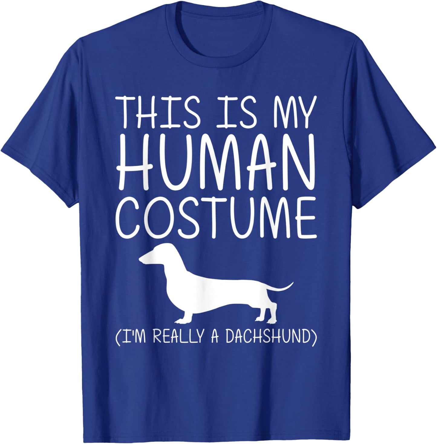 Dachshund Easy Halloween Human Costume Sausage Dog DIY Gift T-Shirt - T-Shirt | Royal