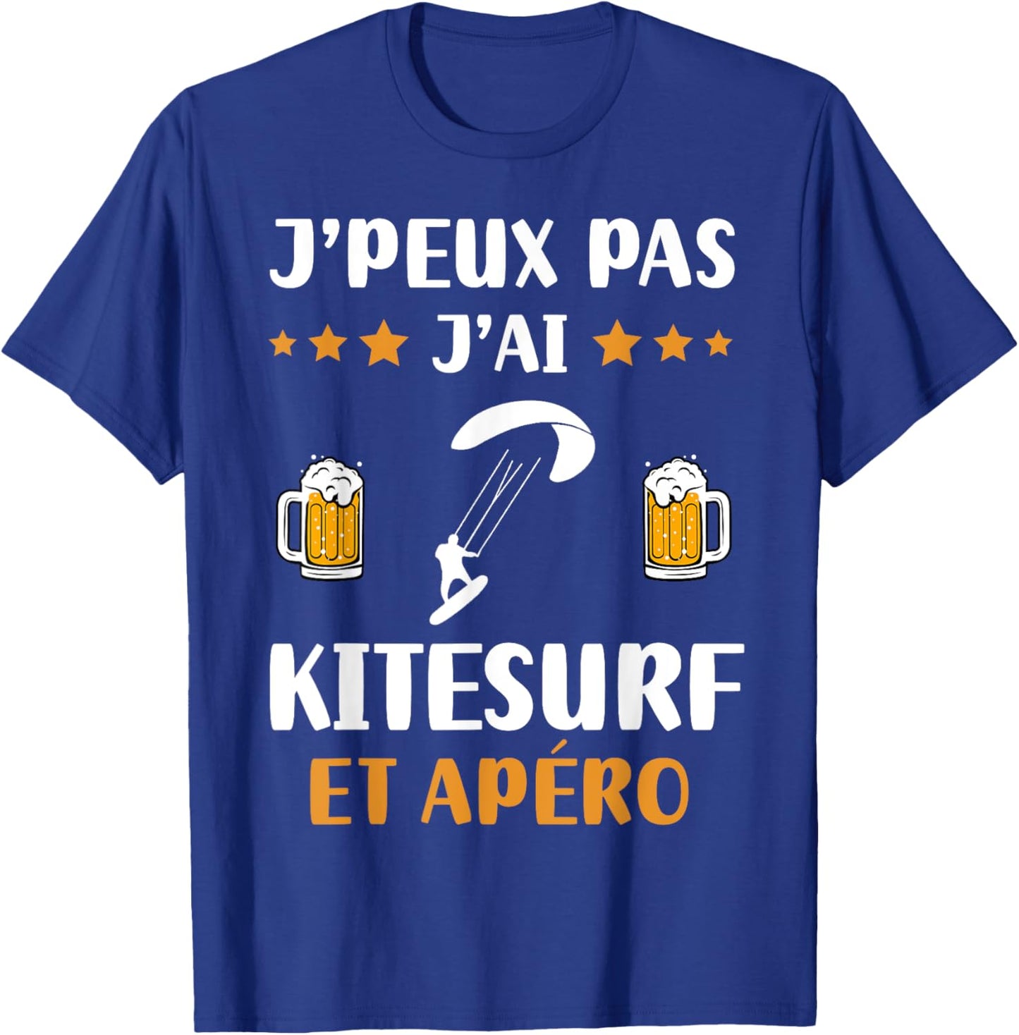 Je peux pas j'ai Kitesurf et apéro humour Kitesurfing , Black, S T-Shirt - T-Shirt | Royal