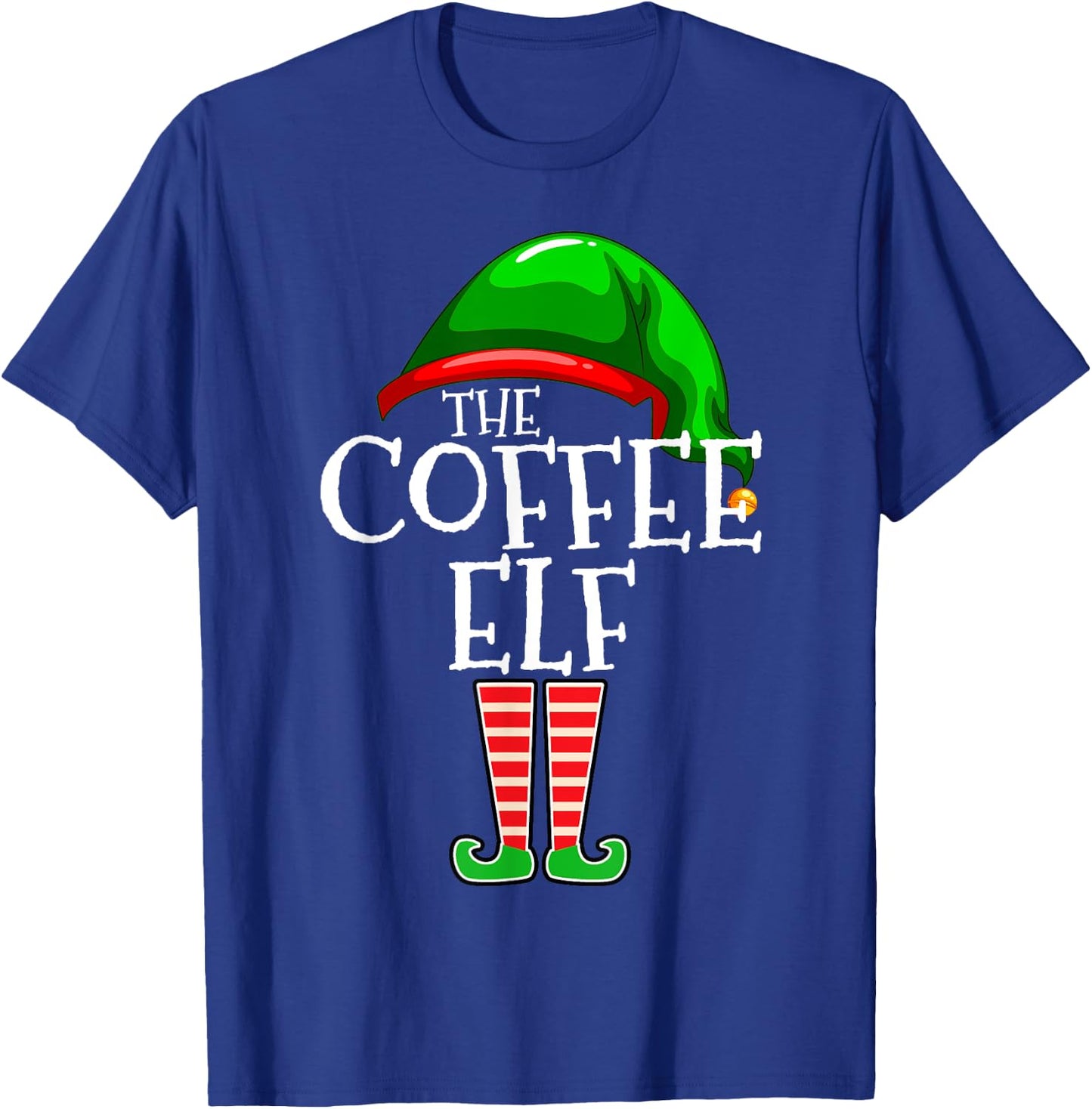 The Coffee Elf Group Matching Family Christmas Funny T-Shirt - T-Shirt | Royal