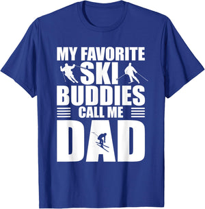 My Favorite Ski Buddies Call Me Dad Skiing Gift Father T-Shirt - T-Shirt | Royal
