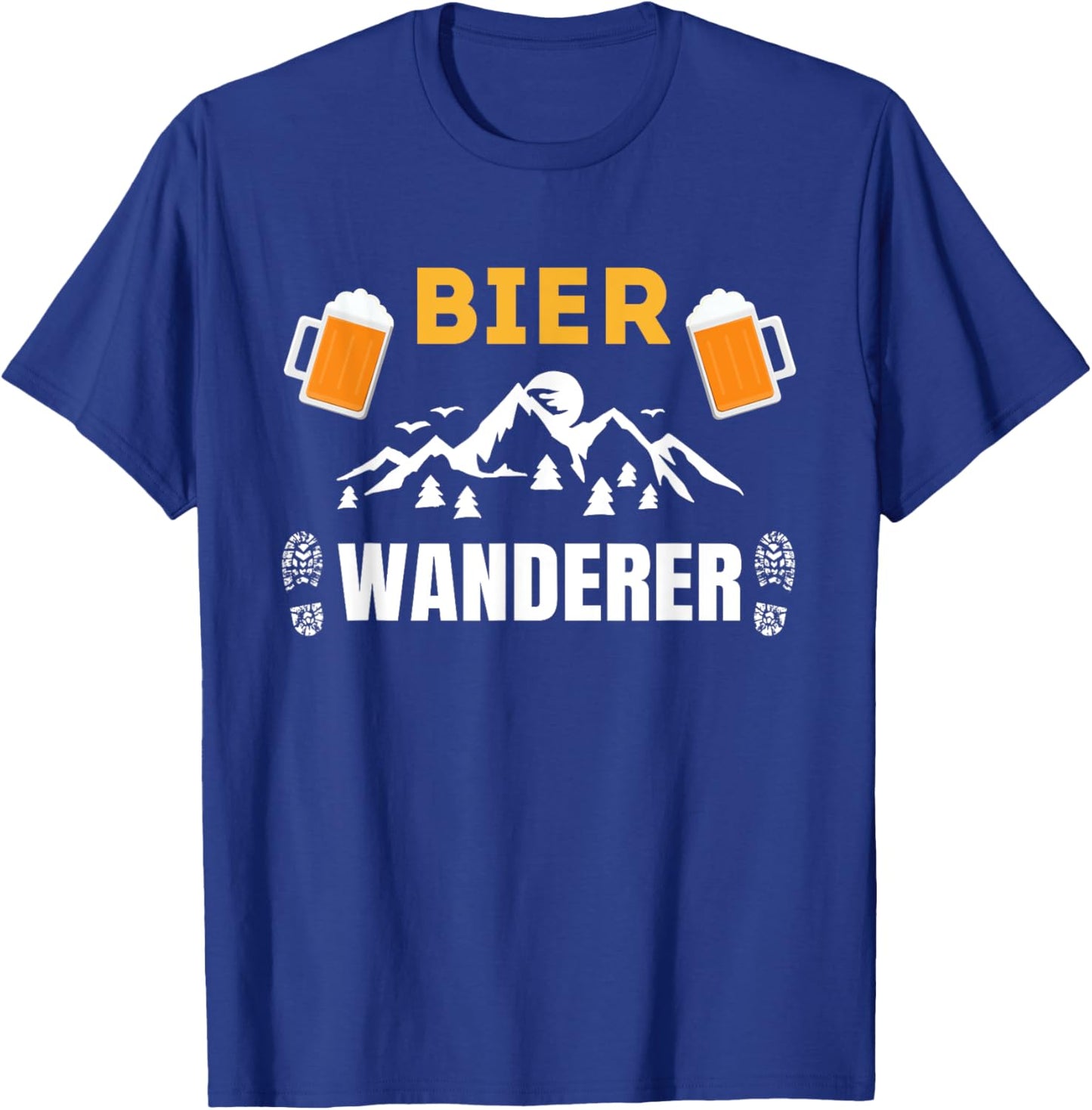 Bierwanderer Berge Wandern und Bier Einkehren Bierwanderung T-Shirt - T-Shirt | Royal